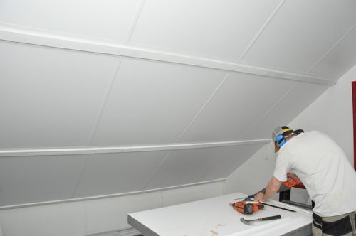 afgewerkte zolder met SlimFix Deco zolderisolatie